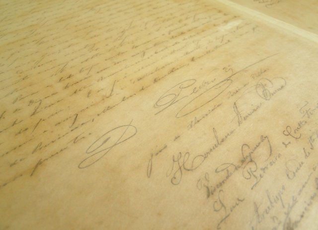 Assinatura de D. Pedro II na ata de fundação do IIBA